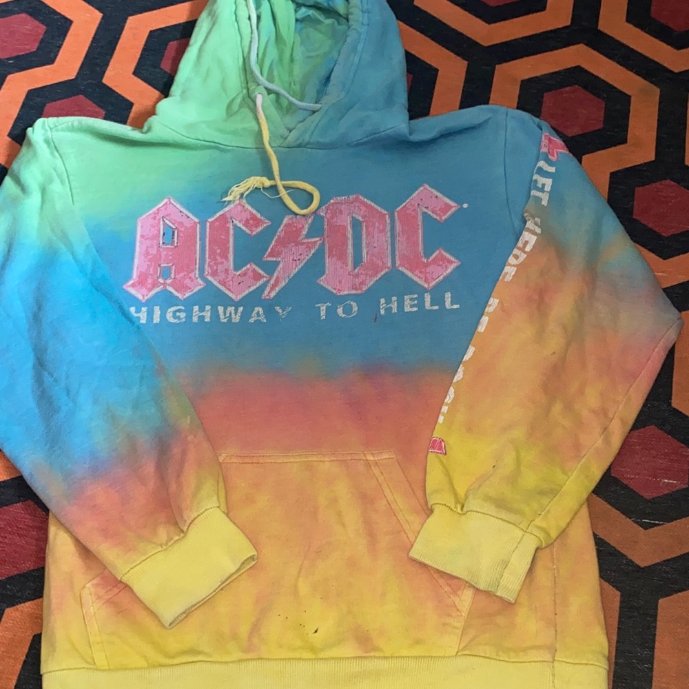 AC/DC Multicolor Tie-Dye Hoodie